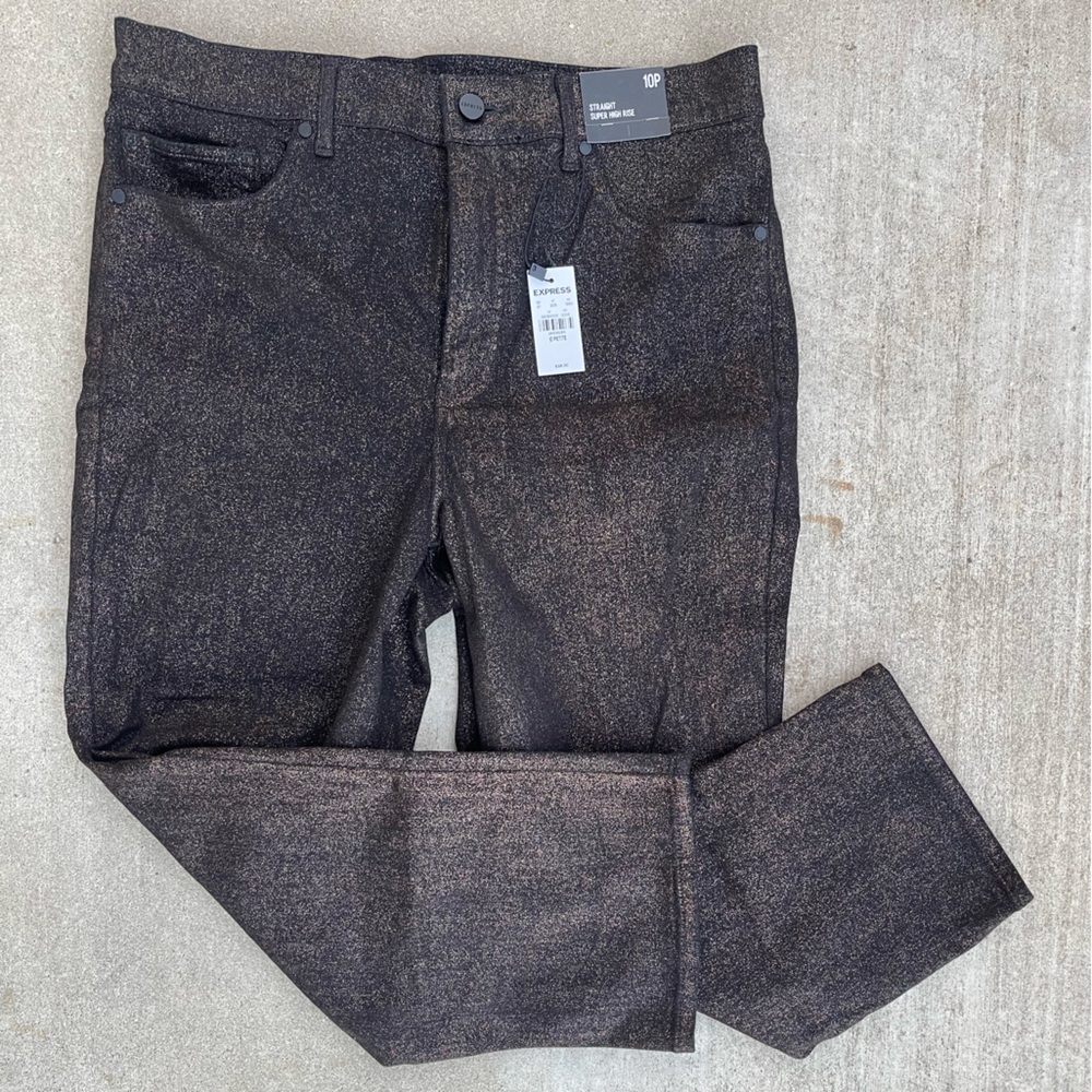 NEW Express Super High Rise Straight Pants (Size 10P)